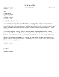 Cover Letter Free Templates Email Example System Administration