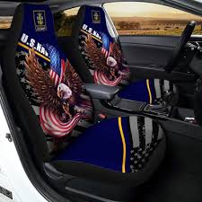 Us Navy Car Seat Cover Eagle Us Flag