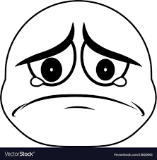 sad cartoon face royalty free vector