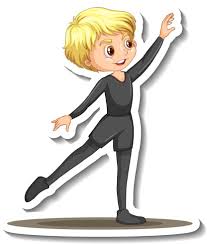 klistermärke design med en ballerin pojke dansar seriefigur 2918156 - Ladda  ner gratis vektorgrafik, arkivgrafik och bilder