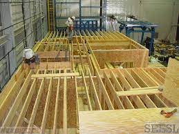 floor joists during construction