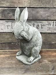 Outdoor Garden Grey Rabbit Stone Four