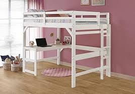 Loft Bed With Desk W Ladder Full White