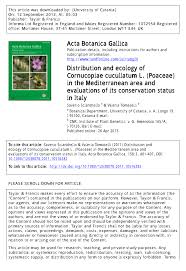 (PDF) Distribution and ecology of Cornucopiae cucullatum L ...