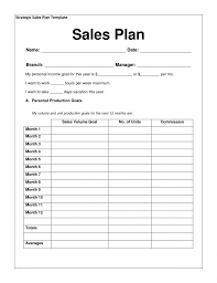 Sales Plan Template Samples And Templates