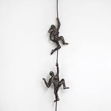 Climbing Figures On Rope Wall Decor