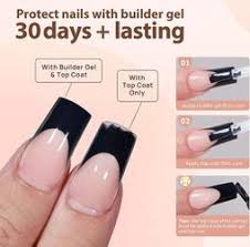 french tip gel x nails 450 pcs for