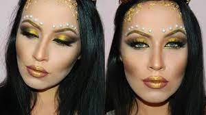 greek golden dess halloween makeup
