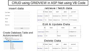 using gridview in asp net using vb code