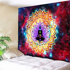 3d Chakra Tapestry Ombre Galaxy