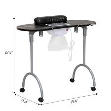 portable nail manicure table with