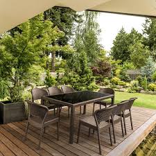 Garden Rectangular Table With Glass Top