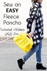 Fleece Poncho Diy Poncho Tutorial