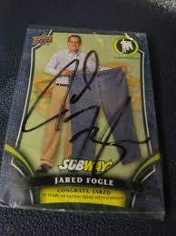 2016 score nfl football factory sealed jumbo fat 12 pack box with 624 cards! Jared Fogle Upper Deck Autographed Subway Card 1797658738