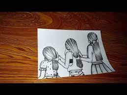 Are you looking for the best images of sister drawings? Easy Drawing Of Three Sisters Pencil Drawing Youtube