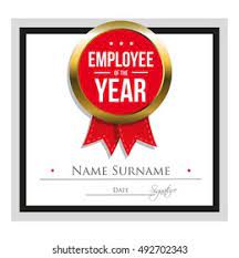 Diploma, employee of the year. Employee Year Certificate Template Stock Vector Royalty Free 492702343