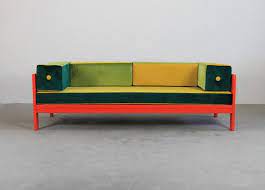 Califfo Sofa In Wood And Velvet