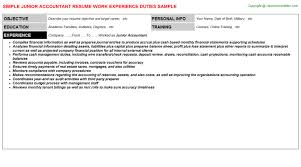 Accountant resume example + salaries, writing tips and information. Junior Accountant Resume Sample