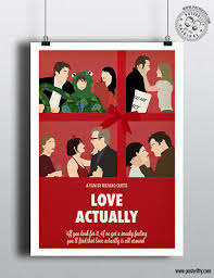 This ensemble comedy is a charming treatise on romance, telling 10 intertwining london love stories, leading up to a climax on christmas eve. Love Actually Minimalist Christmas Movie Poster Minimal Xmas Film Posteritty Ebay