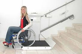 inclined wheelchair lift straight