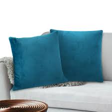 pavilia teal blue throw pillow covers