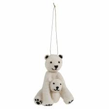We offers bear decorations products. Christmas Polar Bear Decoration Mini Needle Felting Closs Hamblin
