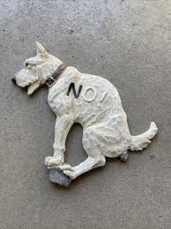 Dumping Dog Sign Yard Garden