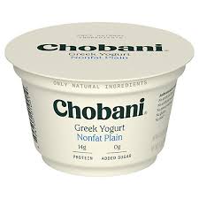 chobani non fat plain greek yogurt