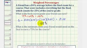 ex weighted average determine an