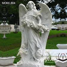 White Marble Outdoor Angel Statue