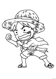 Coloriage Luffy Mini One Piece Manga Dessin One Piece à imprimer