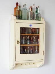 Antique Apotheque Wall Cabinet With