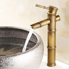 antique brass bathroom sink tap