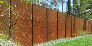 decorative corten steel garden screens