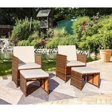 Tozey 4 Pieces Patio Wicker Furniture