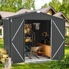 8 x 6 outdoor metal storage shed