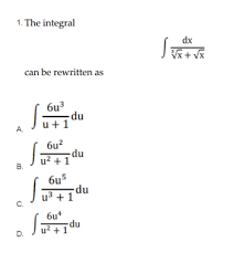 1 The Integral Can Be Rewritten As