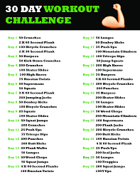 30 day workout challenge edit fill
