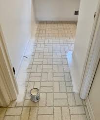 to paint over tile or linoleum floors