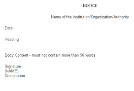 Different companies will use different formats; Notice Writing Class 12 English Notice Writing Format Examples