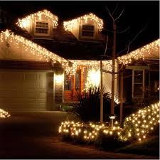 Christmas Outdoor Icicle Decoration Lights 4m Droop 0 4 0 6m Led Curtain String Lights Garden House Xmas Party Decorative Lights
