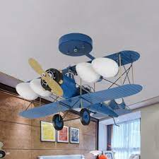 Metal Propeller Airplane Ceiling Lamp