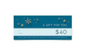 free printable gift certificate