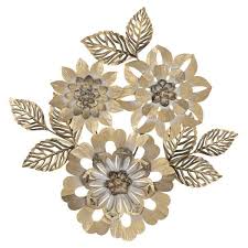 Stratton Home Decor Metal Gold Blooming