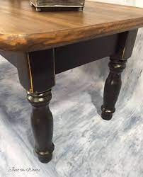 Black Stain Wood Grain Coffee Table