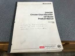 Honeywell Dr4200 Circular Chart Recorder Gp Model Product Manual Ebay