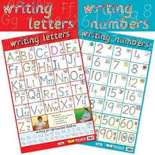 2 In 1 Writing Numbers Letters Early Years Poster Wall Chart 608065591244 Ebay