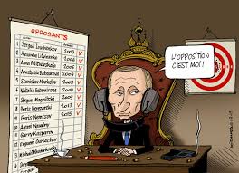 Résultat de recherche d'images pour "poutine et opposants navalny caricature"