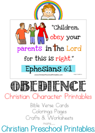 Free Character Printables Obedience Christian Preschool