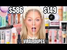 testing viral elf makeup dupes vs